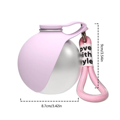 Stainless Steel Portable Pet Water Bottle W/ Bowl