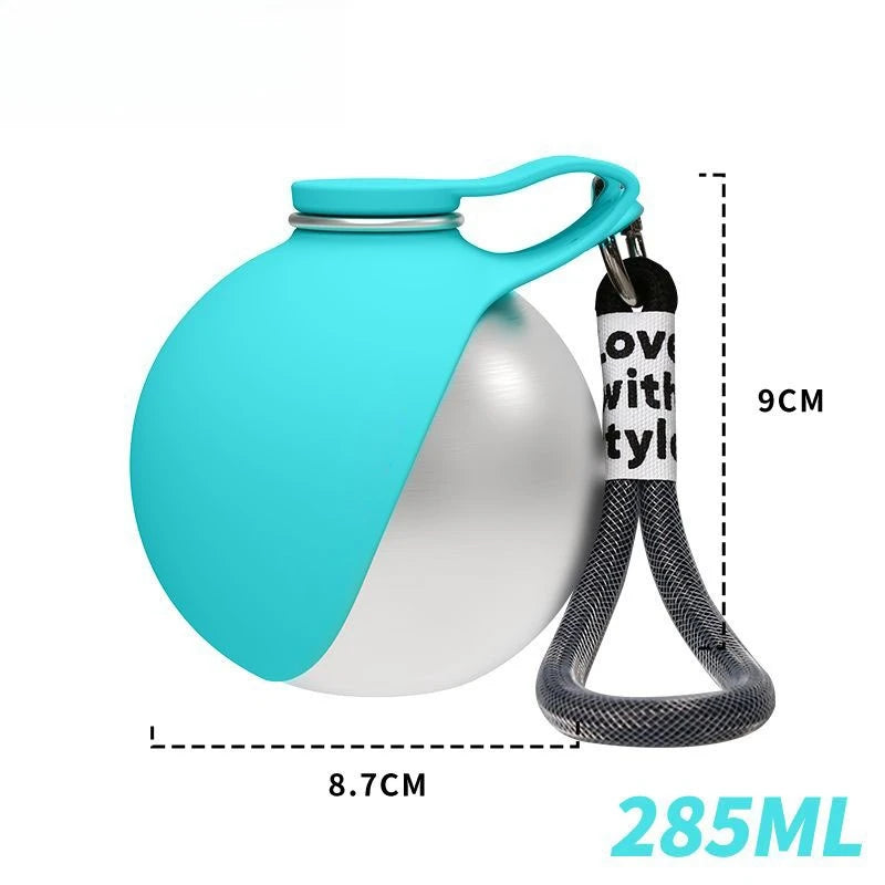 Stainless Steel Portable Pet Water Bottle W/ Bowl