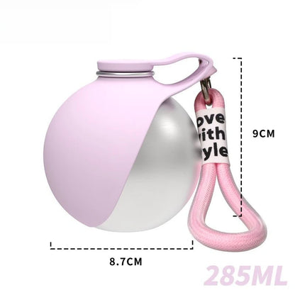 Stainless Steel Portable Pet Water Bottle W/ Bowl